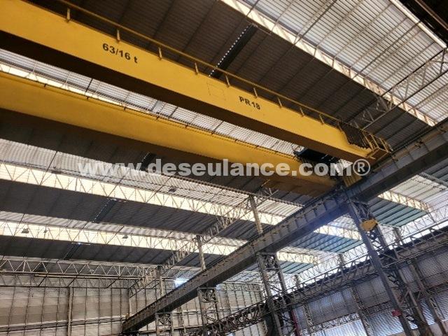 122/25164 - PONTE ROLANTE M/BARDELLA DUPLA VIGA, CARRO C/TALHA 63/16 T