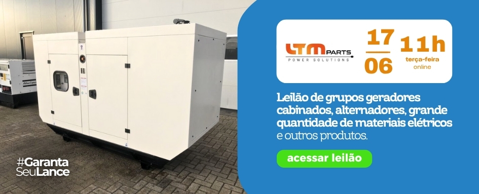 Leilão de grupos geradores cabinados, alternadores, grande quantidade de materiais elétricos | DeSeuLance