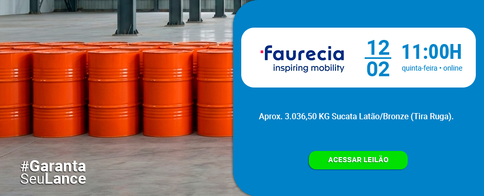 Leilão de Sucatas Latão/Cobre