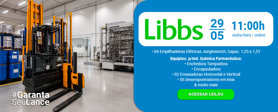 Leilão de empilhadeiras e equipamentos da indústria farmacêutica