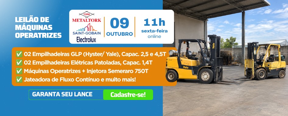 LEILÃO DE EQUIPAMENTOS INDUSTRIAIS | DESEULANCE